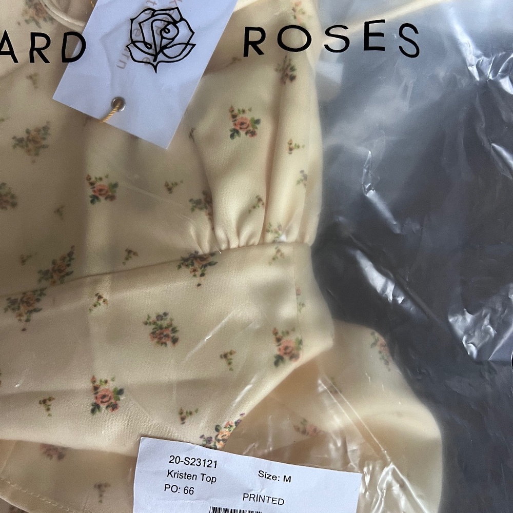 Backyard Roses Satin Kristen Floral Top - Picture 8 of 8